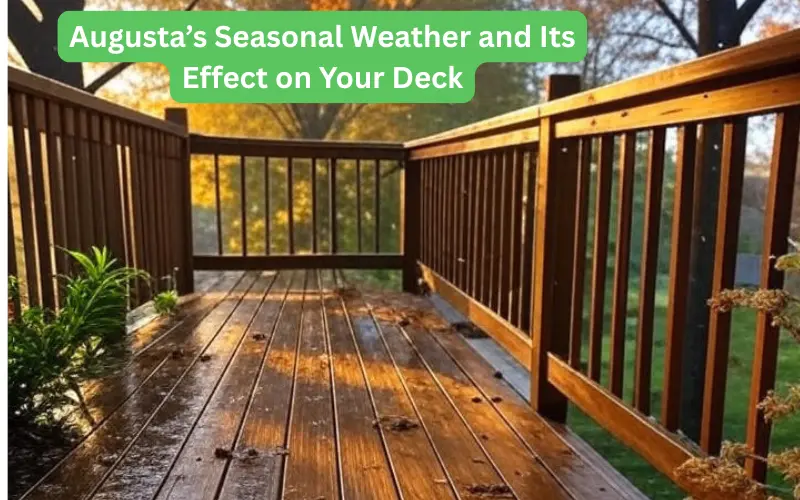 Wood Deck in Rainy Season in Augusta